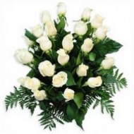 Bouquet de 24 rosas blancas
